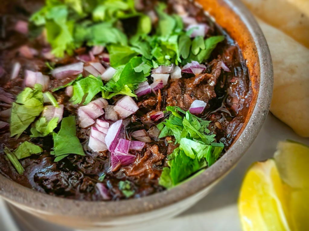 Authentic Goat Birria recipe using LeftCoast GrassFed goat meat by Sarah Carruth
